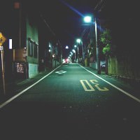 夜道を散歩